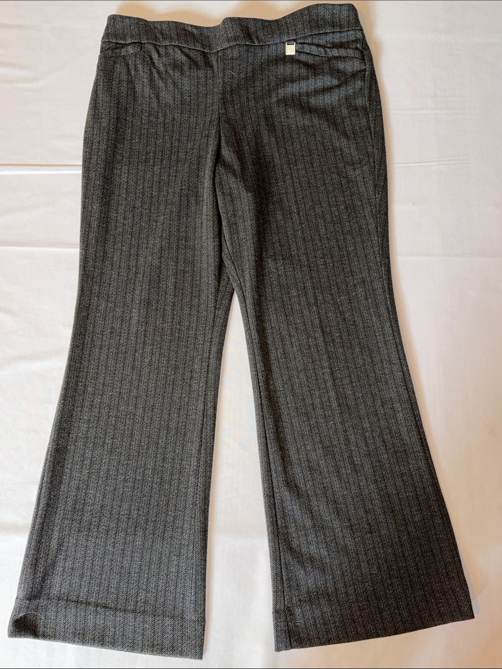 New York & Company Flared Bootcut Pull On Women's Trousers Petite Large